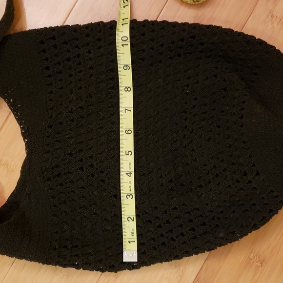 Black crochet purse bucket style - Picture 5 of 10